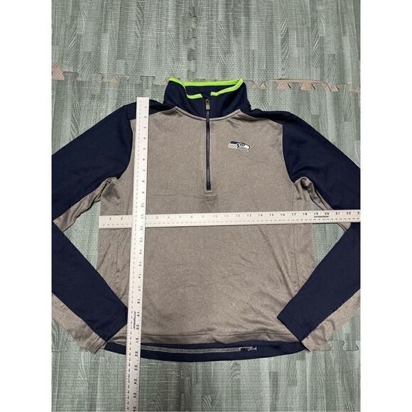 Seattle Seahawks NFL Team Apparel Windbreaker Pullover  1/4 Zip Youth Sz XL - Picture 2 of 5